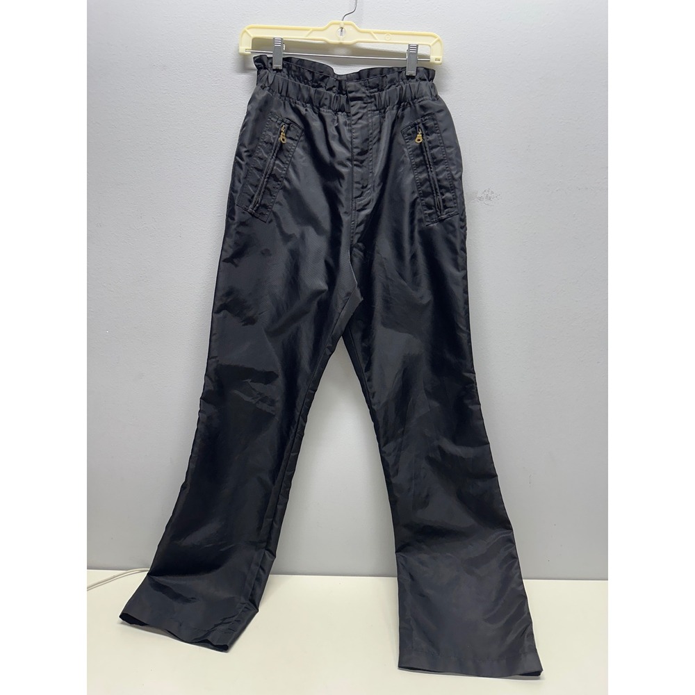 Harley-Davidson Womens Black Nylon Windbreaker Pants Lined Size 6